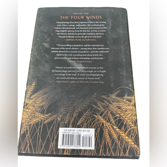 Novel Book The Four Winds Kristin Hannah Hardcover Great Depression Fiction - Picture 2 of 9